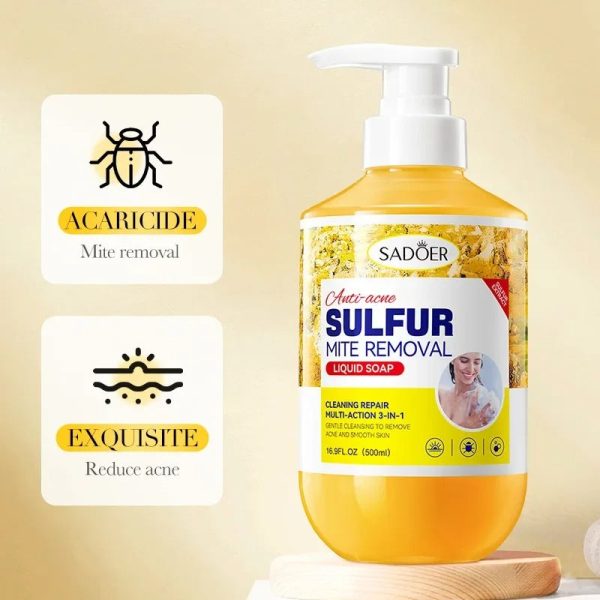 500Ml Deep Cleansing Sulfur Body Wash Mite Removal & Skin Treatment 500Ml Deep Cleansing Sulfur Body Wash Mite Removal & Skin Treatment