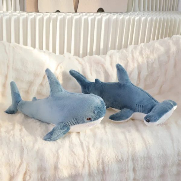 55cm Blue Shark Plush Toy - Soft Cartoon Marine Animal Hug Pillow 55cm Blue Shark Plush Toy - Soft Cartoon Marine Animal Hug Pillow