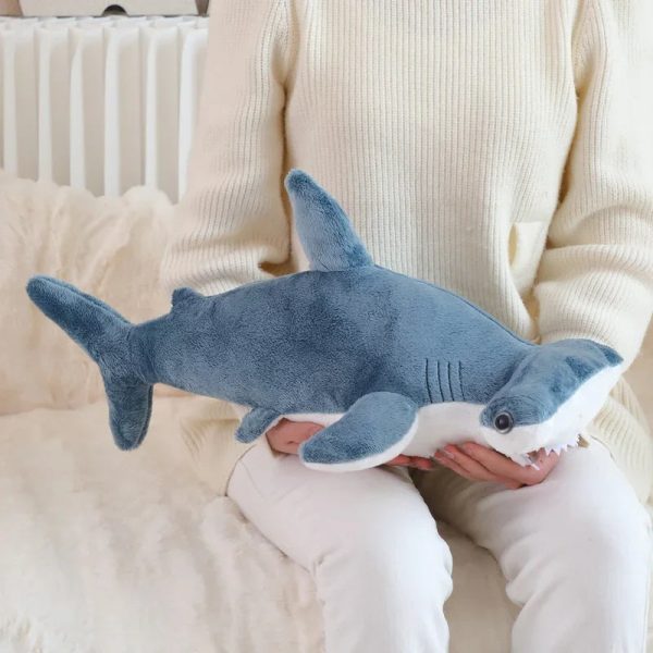 55cm Blue Shark Plush Toy - Soft Cartoon Marine Animal Hug Pillow 55cm Blue Shark Plush Toy - Soft Cartoon Marine Animal Hug Pillow