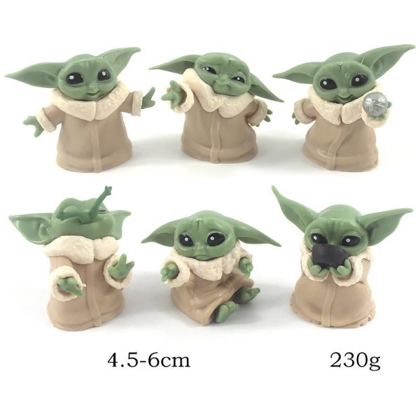 5pcs Baby Yoda Darth Action Figure