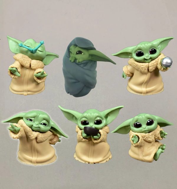5pcs Baby Yoda Darth Action Figure