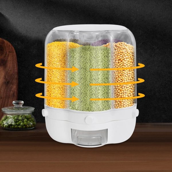 6-Grid Rotating Food Dispenser 6-Grid Rotating Food Dispenser