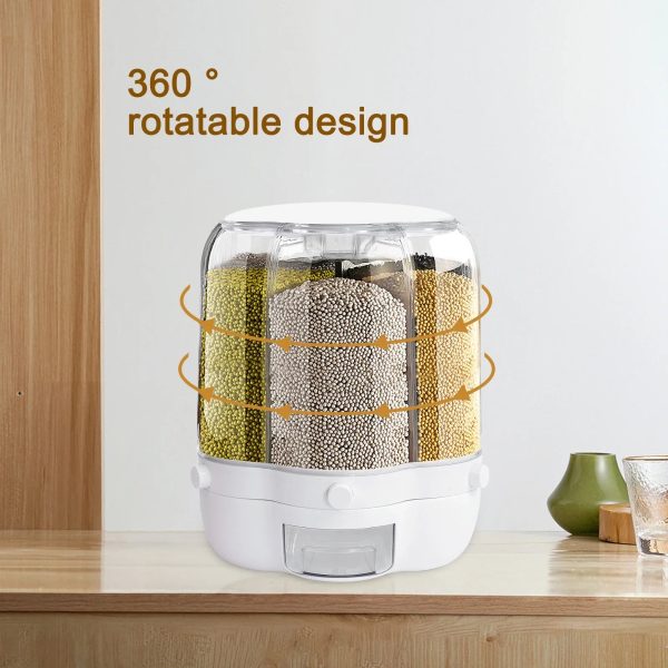 6-Grid Rotating Food Dispenser 6-Grid Rotating Food Dispenser