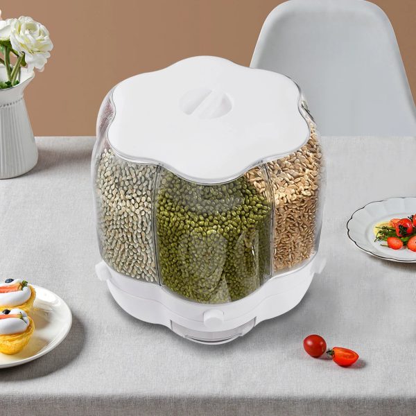 6-Grid Rotating Food Dispenser 6-Grid Rotating Food Dispenser