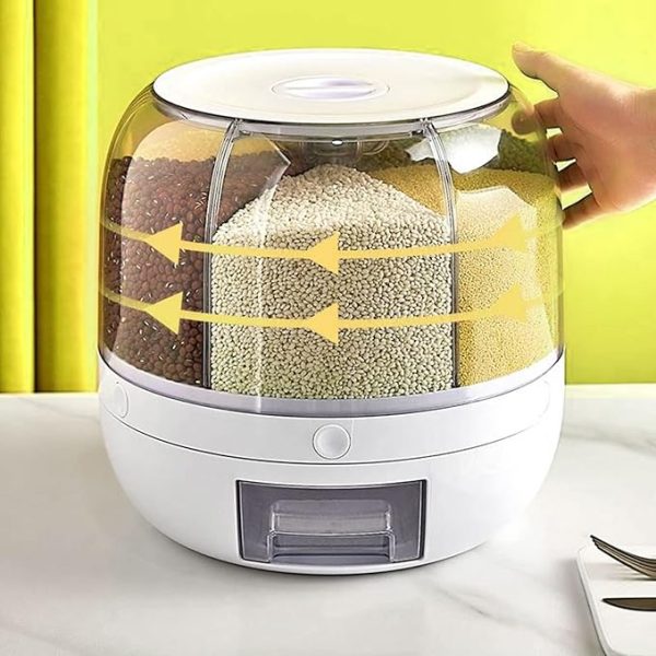 6-Grid Rotating Food Dispenser 6-Grid Rotating Food Dispenser