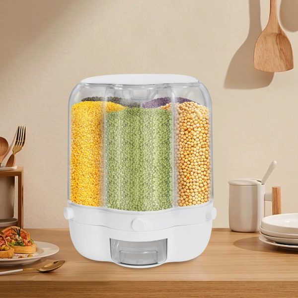 6-Grid Rotating Food Dispenser 6-Grid Rotating Food Dispenser