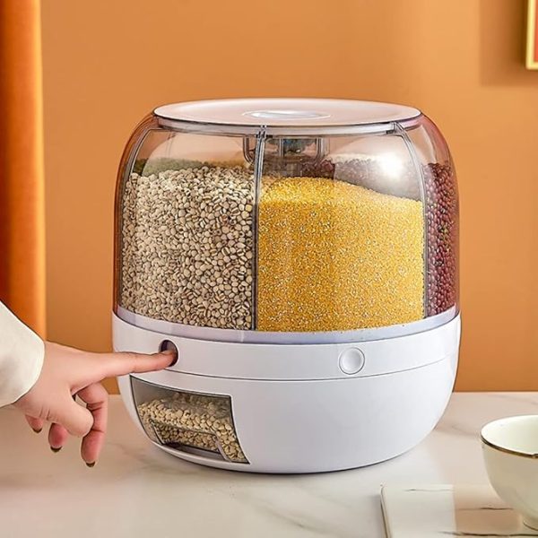 6-Grid Rotating Food Dispenser 6-Grid Rotating Food Dispenser