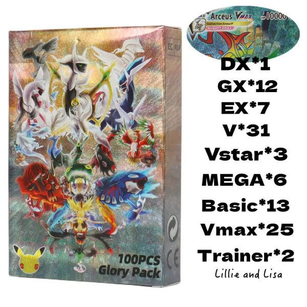 60/100Pcs Pokemon Cards 60/100Pcs Pokemon Cards