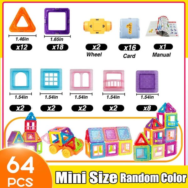 64-184Pcs Kids Magnetic Building Blocks 64-184Pcs Kids Magnetic Building Blocks