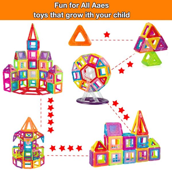 64-184Pcs Kids Magnetic Building Blocks 64-184Pcs Kids Magnetic Building Blocks
