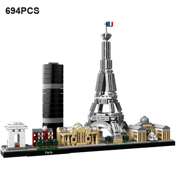 694PCS Arc De Triomphe Eiffel Tower Architecture Pairs Building Blocks 694PCS Arc De Triomphe Eiffel Tower Architecture Pairs Building Blocks