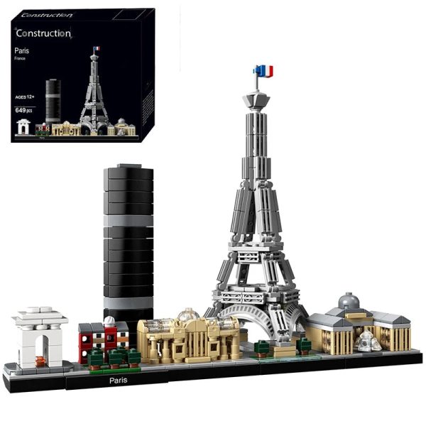 694PCS Arc De Triomphe Eiffel Tower Architecture Pairs Building Blocks 694PCS Arc De Triomphe Eiffel Tower Architecture Pairs Building Blocks