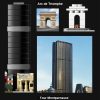 694PCS Arc De Triomphe Eiffel Tower Architecture Pairs Building Blocks 694PCS Arc De Triomphe Eiffel Tower Architecture Pairs Building Blocks