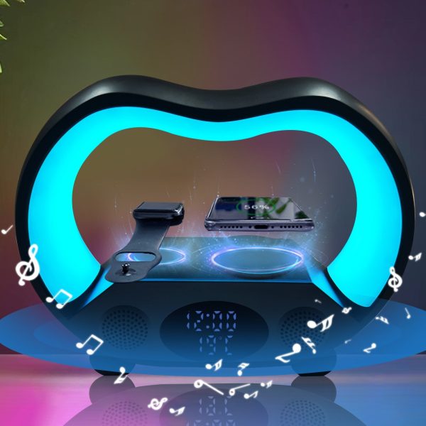6In1 Multi-Function Wireless Charger Night Light Bluetooth Speaker 6In1 Multi-Function Wireless Charger Night Light Bluetooth Speaker