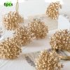 6pcs Gold Dried Hydrangea Flowers Luxury Artificial Decor for Home and Events