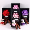 7-Head Rose Bouquet with Little Bear Gift Box Handmade Artificial Flowers for Valentine's Day and Special Occasions 7-Head Rose Bouquet with Little Bear Gift Box Handmade Artificial Flowers for Valentine's Day and Special Occasions