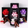 7-Head Rose Bouquet with Little Bear Gift Box Handmade Artificial Flowers for Valentine's Day and Special Occasions 7-Head Rose Bouquet with Little Bear Gift Box Handmade Artificial Flowers for Valentine's Day and Special Occasions