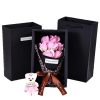 7-Head Rose Bouquet with Little Bear Gift Box Handmade Artificial Flowers for Valentine's Day and Special Occasions 7-Head Rose Bouquet with Little Bear Gift Box Handmade Artificial Flowers for Valentine's Day and Special Occasions