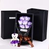 7-Head Rose Bouquet with Little Bear Gift Box Handmade Artificial Flowers for Valentine's Day and Special Occasions 7-Head Rose Bouquet with Little Bear Gift Box Handmade Artificial Flowers for Valentine's Day and Special Occasions