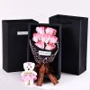 7-Head Rose Bouquet with Little Bear Gift Box Handmade Artificial Flowers for Valentine's Day and Special Occasions 7-Head Rose Bouquet with Little Bear Gift Box Handmade Artificial Flowers for Valentine's Day and Special Occasions