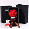 7-Head Rose Bouquet with Little Bear Gift Box Handmade Artificial Flowers for Valentine's Day and Special Occasions 7-Head Rose Bouquet with Little Bear Gift Box Handmade Artificial Flowers for Valentine's Day and Special Occasions