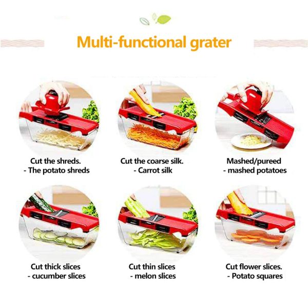 7 In 1 Eco-Friendly Steel Blade Vegetable Cutter