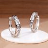 925 Sterling Silver Round Zircon Stud Earrings 925 Sterling Silver Round Zircon Stud Earrings