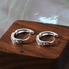 925 Sterling Silver Round Zircon Stud Earrings 925 Sterling Silver Round Zircon Stud Earrings