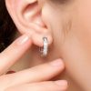 925 Sterling Silver Round Zircon Stud Earrings 925 Sterling Silver Round Zircon Stud Earrings