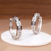 925 Sterling Silver Round Zircon Stud Earrings 925 Sterling Silver Round Zircon Stud Earrings