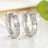 925 Sterling Silver Round Zircon Stud Earrings 925 Sterling Silver Round Zircon Stud Earrings