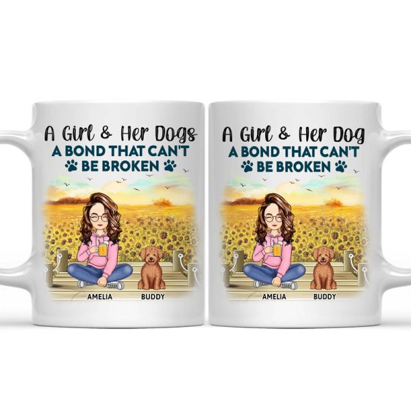 A Bond That Can't Be Broken Cartoon - Gift For Dog Lovers, Dog Mom, Dog Dad - Personalized Mug A Bond That Can't Be Broken Cartoon - Gift For Dog Lovers, Dog Mom, Dog Dad - Personalized Mug