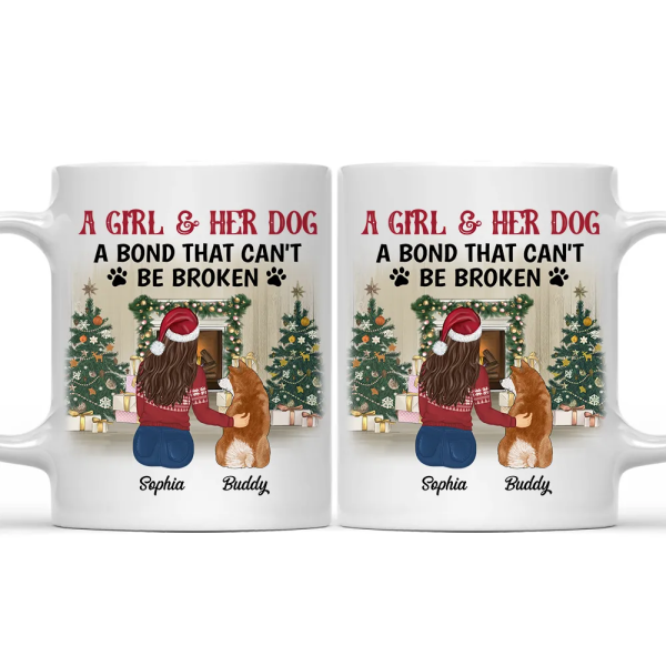A Bond That Can't Be Broken Dog Lovers Christmas - Personalized Mug A Bond That Can't Be Broken Dog Lovers Christmas - Personalized Mug