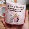 A Bond That Can't Be Broken Dog Mom - Personalized Marble Mug