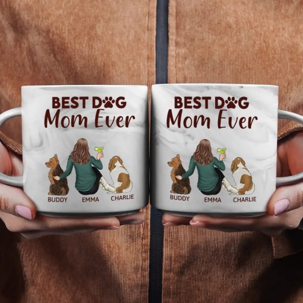 A Bond That Can't Be Broken Dog Mom - Personalized Marble Mug