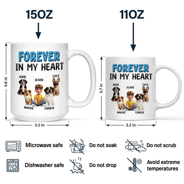 A Bond That Can't Be Broken Dog Mom Dog Dad 3D Effect - Personalized Mug