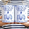 A Bond That Can't Be Broken Dog Toile - Personalized White Edge-to-Edge Mug