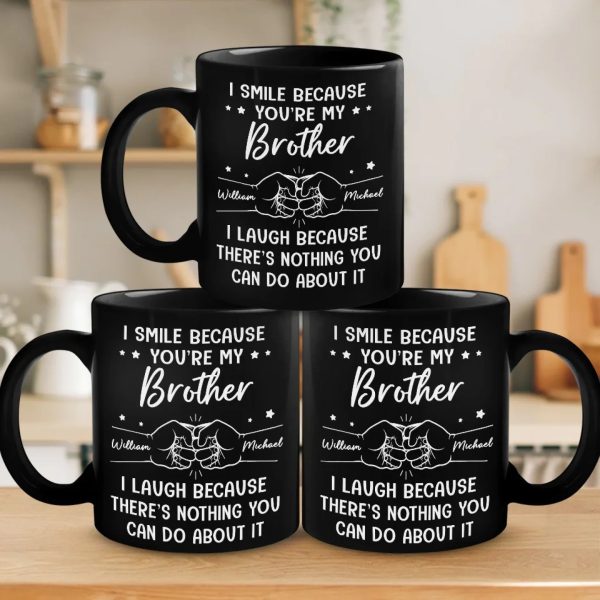 A Brother Is A First Friend - Family Personalized Custom Black Mug - Gift For Family Members A Brother Is A First Friend - Family Personalized Custom Black Mug - Gift For Family Members