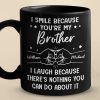 A Brother Is A First Friend - Family Personalized Custom Black Mug - Gift For Family Members A Brother Is A First Friend - Family Personalized Custom Black Mug - Gift For Family Members