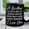 A Brother Is God's Way Of Giving Us A Lifelong Friend - Family Personalized Custom Black Mug - Gift For Family Members A Brother Is God's Way Of Giving Us A Lifelong Friend - Family Personalized Custom Black Mug - Gift For Family Members