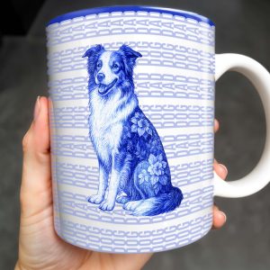 A Connection That Lasts Forever With Dog And Flowers - Personalized Custom Coffee Mug - DOG057_MG