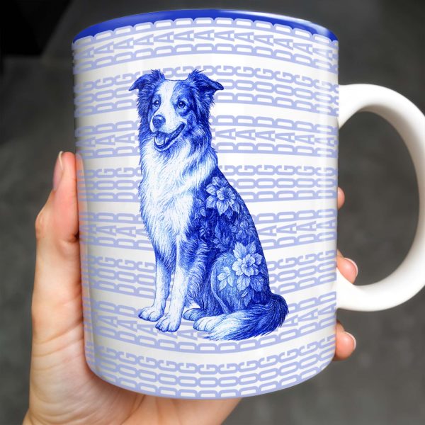 A Connection That Lasts Forever With Dog And Flowers - Personalized Custom Coffee Mug - DOG057_MG A Connection That Lasts Forever With Dog And Flowers - Personalized Custom Coffee Mug - DOG057_MG