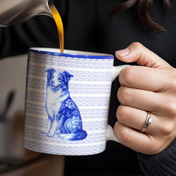 A Connection That Lasts Forever With Dog And Flowers - Personalized Custom Coffee Mug - DOG057_MG A Connection That Lasts Forever With Dog And Flowers - Personalized Custom Coffee Mug - DOG057_MG