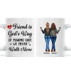 A Friend Is God's Way Besties Best Friend Gift Cup, Friendship Personalized Mug A Friend Is God's Way Besties Best Friend Gift Cup, Friendship Personalized Mug