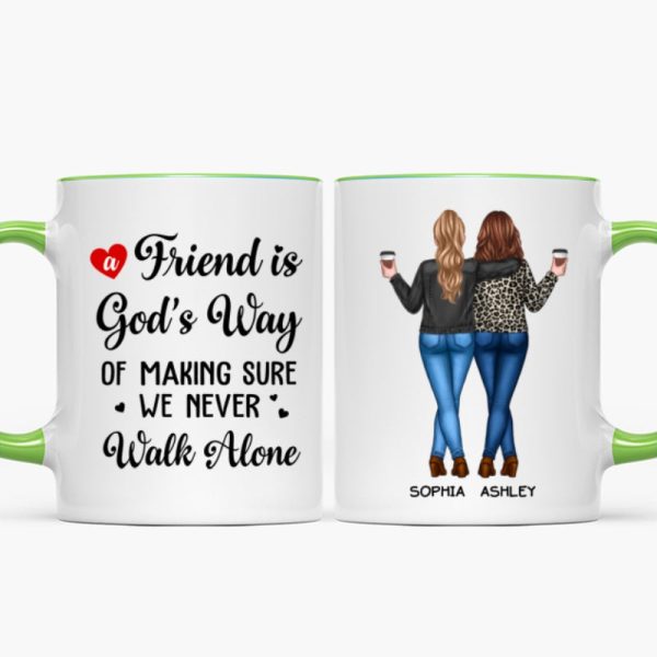 A Friend Is God's Way Besties Best Friend Gift Cup, Friendship Personalized Mug A Friend Is God's Way Besties Best Friend Gift Cup, Friendship Personalized Mug
