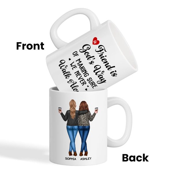 A Friend Is God's Way Besties Best Friend Gift Cup, Friendship Personalized Mug A Friend Is God's Way Besties Best Friend Gift Cup, Friendship Personalized Mug