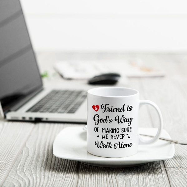 A Friend Is God's Way Besties Best Friend Gift Cup, Friendship Personalized Mug A Friend Is God's Way Besties Best Friend Gift Cup, Friendship Personalized Mug
