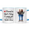 A Friend Is God's Way Besties Best Friend Gift Cup, Friendship Personalized Mug A Friend Is God's Way Besties Best Friend Gift Cup, Friendship Personalized Mug