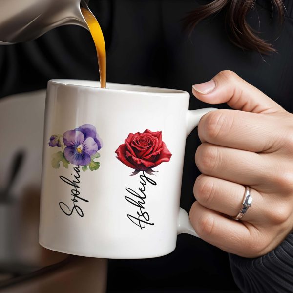 A Friend Is God's Way Of Making Sure We Never Walk Alone Mug With Rose And Pansy - Personalized Custom Coffee Mug - BST140_MG A Friend Is God's Way Of Making Sure We Never Walk Alone Mug With Rose And Pansy - Personalized Custom Coffee Mug - BST140_MG