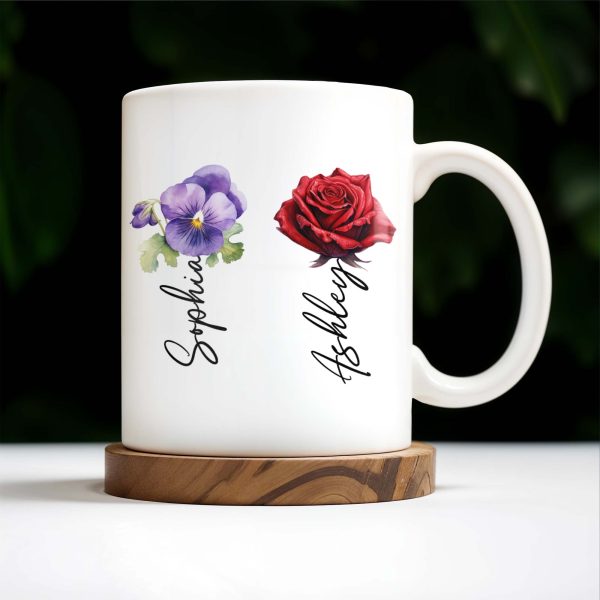 A Friend Is God's Way Of Making Sure We Never Walk Alone Mug With Rose And Pansy - Personalized Custom Coffee Mug - BST140_MG A Friend Is God's Way Of Making Sure We Never Walk Alone Mug With Rose And Pansy - Personalized Custom Coffee Mug - BST140_MG